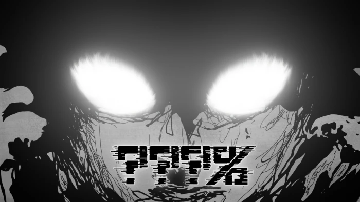 black and white anime digital wallpaper Mob Psycho people 2k