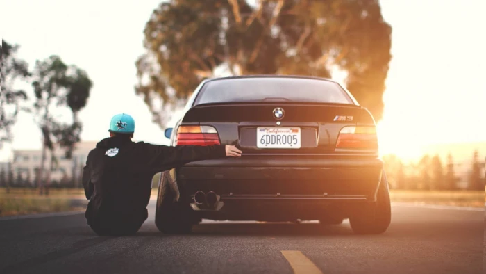 black BMW bmw Stance car transportation mode of 2k