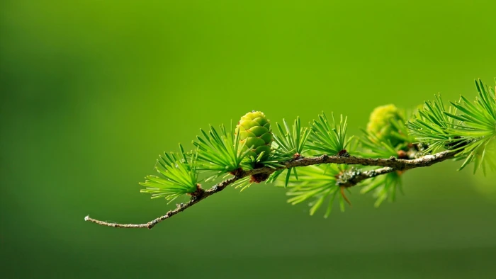 green leafed plant conifer cones macro blurred photography 2k