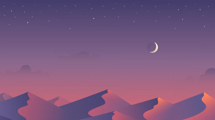 Desert Night Aero Vector Art Illustration Sand Dunes digitalart 2k 4k 5k