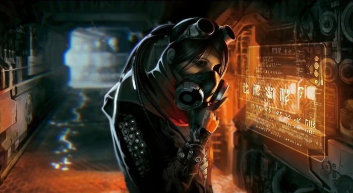 female anime character digital wallpaper cyberpunk interfaces