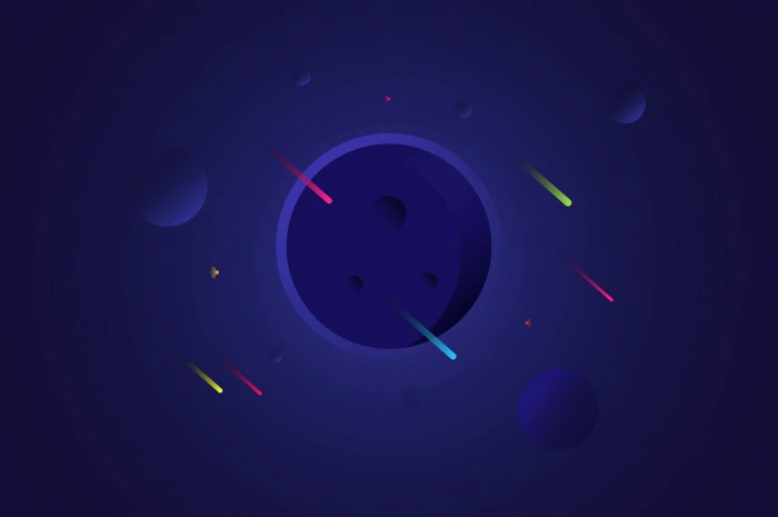 illustration gradient stars meteors digital abstract minimalism 2k 4k