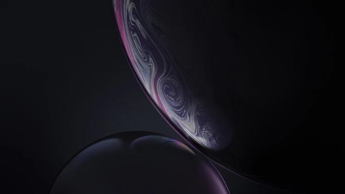 iPhone XR Stock Dark Bubbles black background studio shot indoors 2k