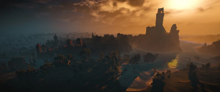 Minimalism screenshot Landscape The Witcher Widescreen 2k