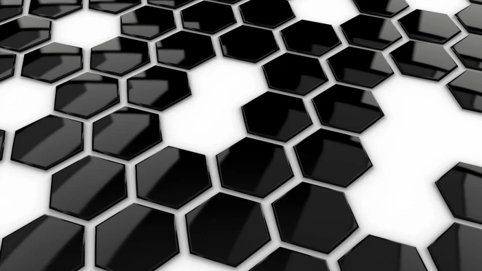 minimalism abstract monochrome pattern digital art hexagon 2k