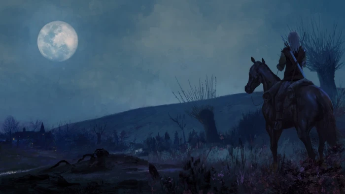 moon witcher the horses geralt of rivia horseback riding Animals Horses HD Art 2k