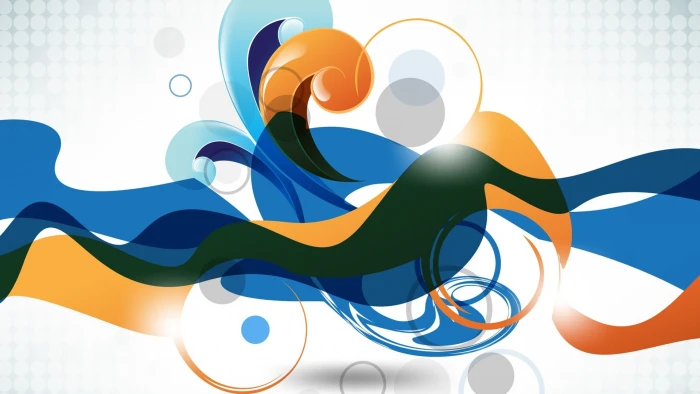 multicolored abstract illustration shapes colorful digital art 2k