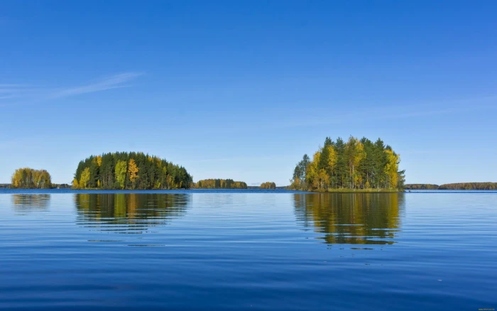 Nature Lakes Autumn Reflection High Resolution Pictures green trees 2k
