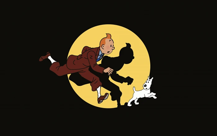 tintin illustration art dark cute yellow night indoors 2k 4k