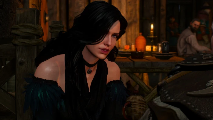 woman wearing black off shoulder digital wallpaper The Witcher 3 Wild Hunt 2k