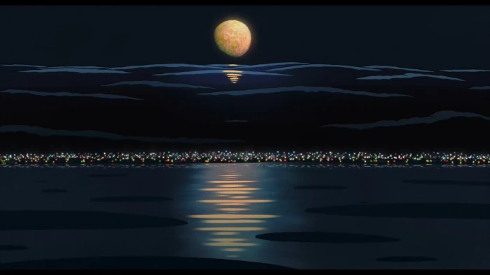 ponyo night sky moon water nature sea illuminated no people 2k