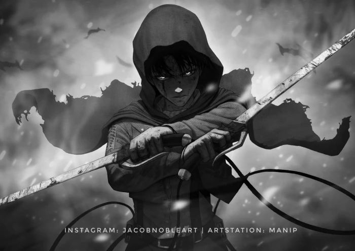 Anime Attack On Titan Levi Ackerman 2k