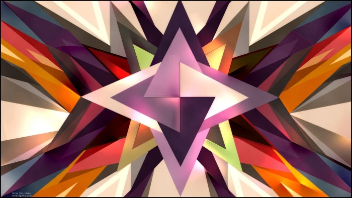 assorted color abstract wallpaper colorful geometry digital art 2k