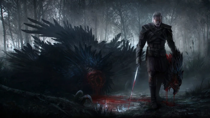 artwork fantasy art Geralt of Rivia The Witcher 3 Wild Hunt 2k