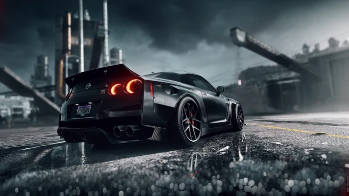 Auto Black Machine Nissan NFS Need for Speed Game Heat 2k