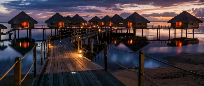 black and brown wooden table nature landscape sunset resort 2k