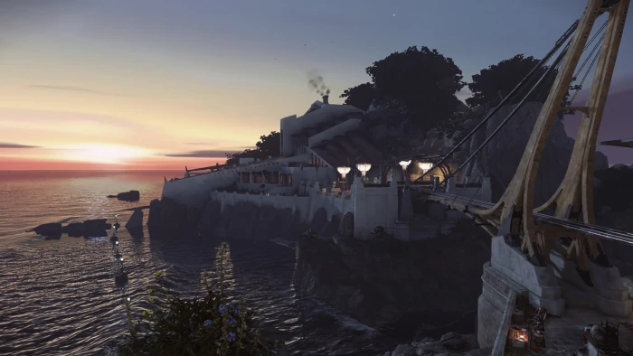 black and white concrete building near the body of water Dishonored 2k