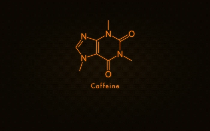Caffeine illustration science chemistry coffee molecular Structure 2k