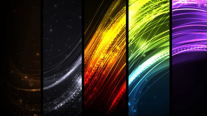 abstract digital light fractal design laser space motion 2k