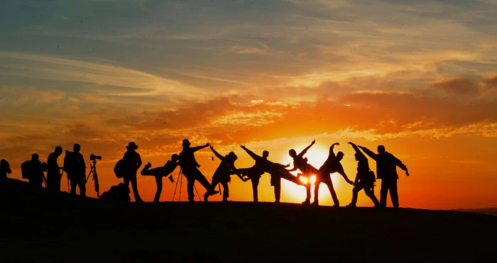 adventure backlit community dawn dusk friends friendship 2k 4k