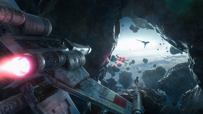 aircraft digital wallpaper Star Wars science fiction wing 2k