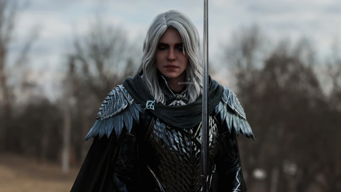 Eziomaverick Cirilla video game art artwork Fiona Elen Riannon 2k