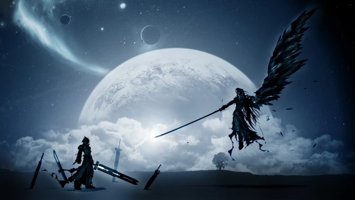Final Fantasy Cloud Strife and Sephiroth digital wallpaper 2k