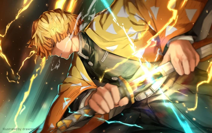 Anime Demon Slayer Kimetsu no Yaiba Zenitsu Agatsuma 46 2k