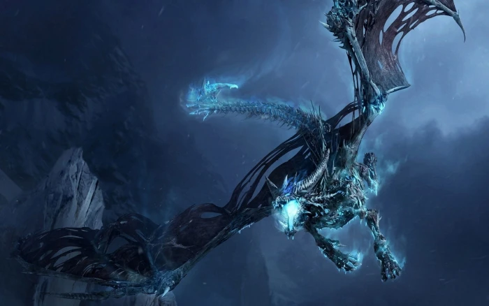 dragon digital wallpaper World of Warcraft Wrath the Lich King 2k