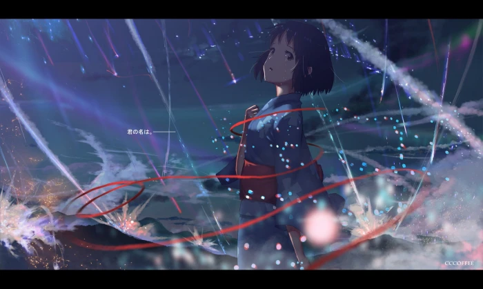 female anime character wallpaper girls Kimi no Na Wa 2k