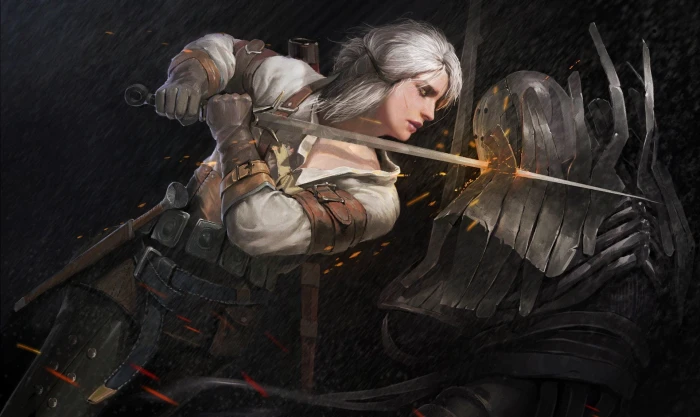 armor Cirilla Fiona Elen Riannon sword The Witcher 3 Wild Hunt 2k