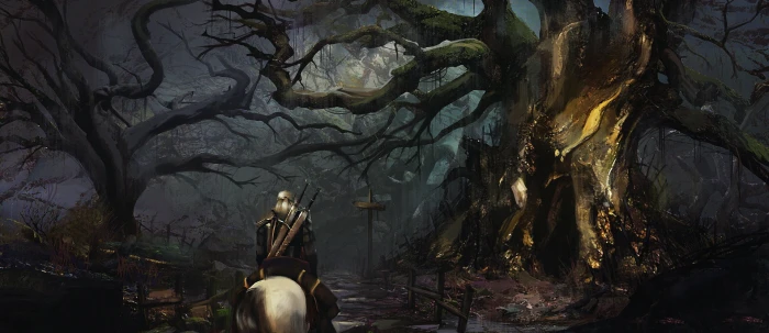 artwork fantasy art The Witcher Geralt of Rivia 2k