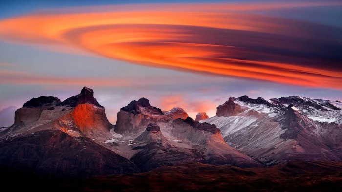 atmosphere chile torres del paine national park 2k