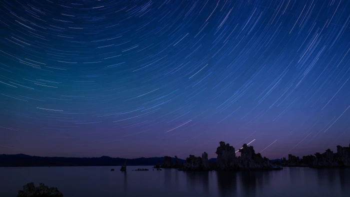 Stars Timelapse Night Ocean HD time lapse photo of shooting star 2k