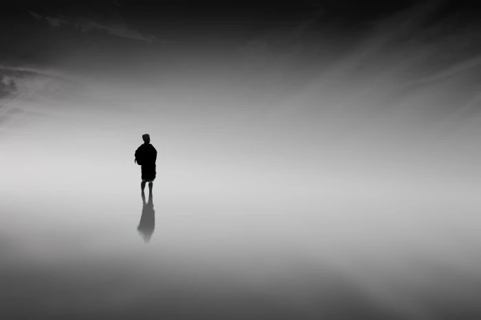 silhouette photo of man standing abstract action activity 2k 4k 5k
