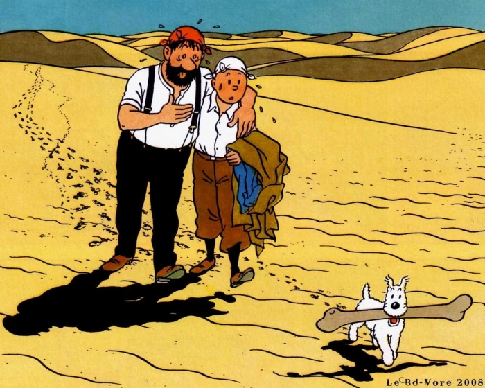 snow deserts footprint tintin captain haddock Nature Deserts HD Art