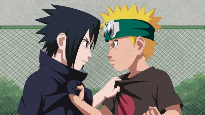 Uzumaki Naruto and Uchiha Sasuke anime boy ninja manga shinobi 2k