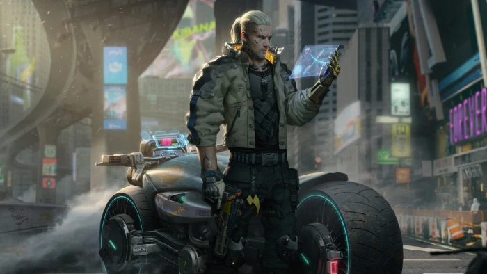 Video Game Crossover Cyberpunk Geralt of Rivia The Witcher 3 Wild Hunt 2k