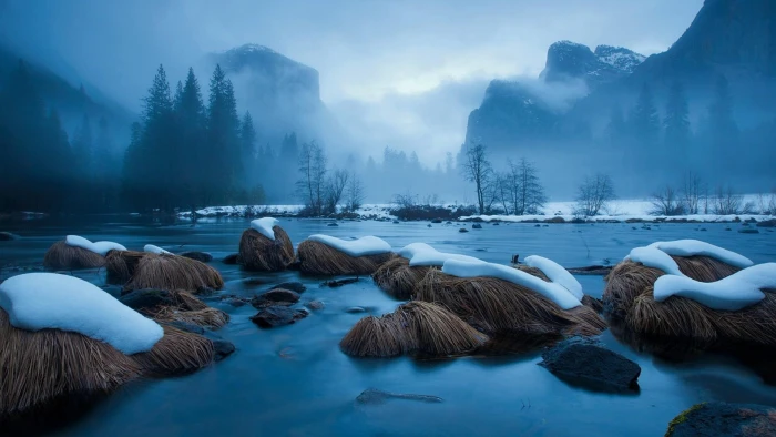 Windows 10 Nature Landscape Wallpaper 14 snow covered mountains and trees 35 2k