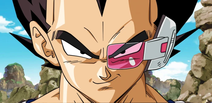 Vegeta from Dragon Ball with geiger counter illustration Z 2k