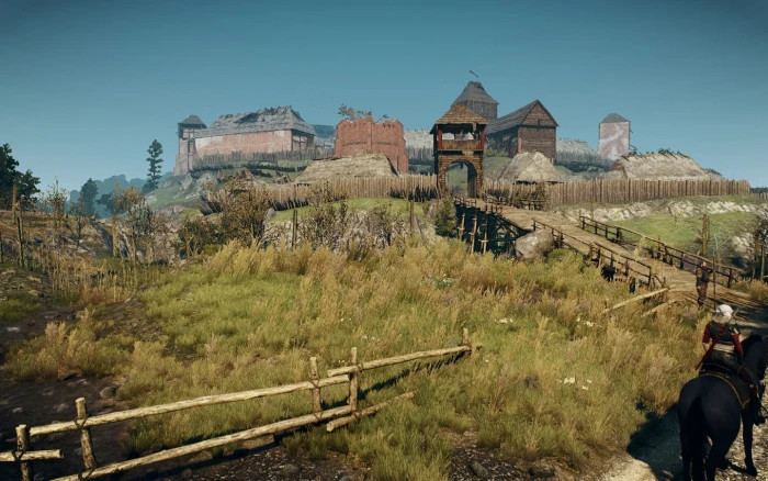 brown wooden fence The Witcher 3 Wild Hunt Cirilla Fiona Elen Riannon