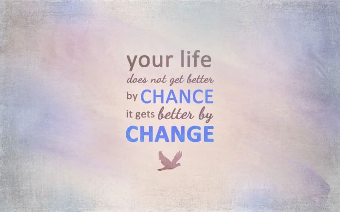 your life does not get better by chance it gets change text overlay 2k