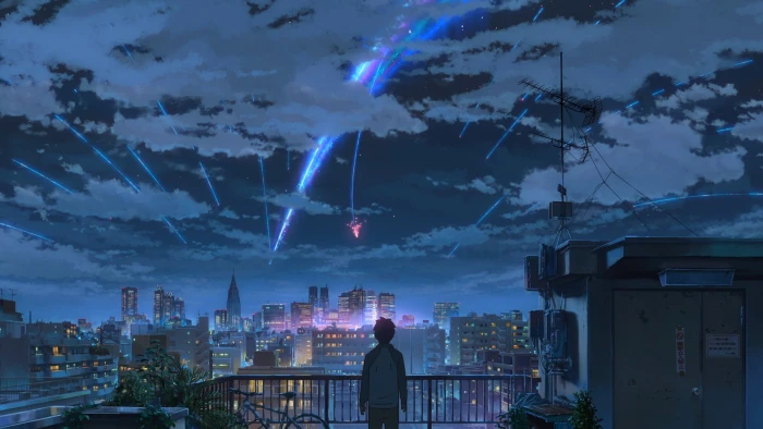 Your Name wallpaper Kimi no Na Wa Makoto Shinkai starry night 2k