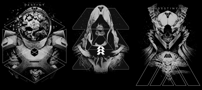 Destiny 2 Video Game Art video games skull monochrome 2k