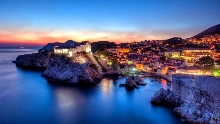 dubrovnik croatia beach water sea mediterranean city 2k