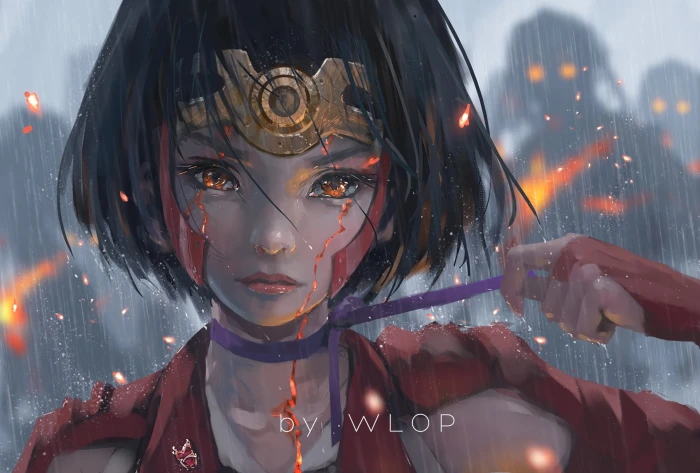 female anime character girls Kabaneri of the Iron Fortress 2k