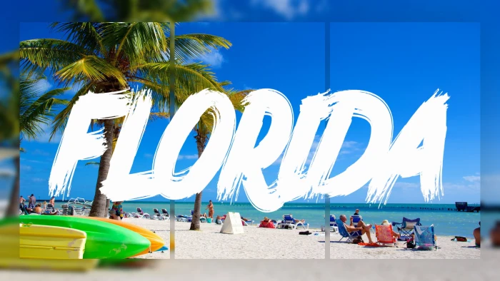 Florida beach geometry blurred typography sunlight summer 2k
