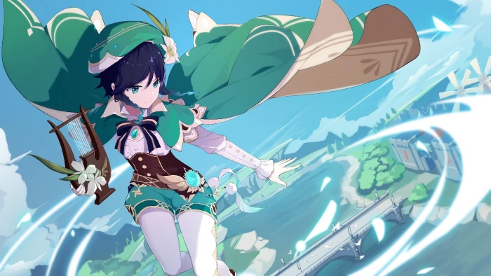Genshin Impact anime boys Venti 2k