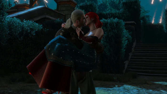 girl's white and black dress The Witcher video games 3 Wild Hunt 2k