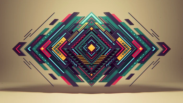 multicolored diamond wallpaper green and red digital art abstract 2k